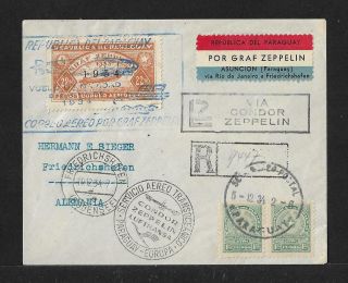 Zeppelin Paraguay To Germany Air Mail Cover 1934