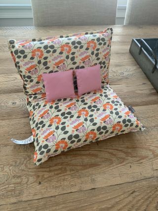 American Girl Doll Futon Lounge Chair Bed Floral Print
