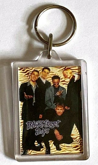 Backstreet Boys - Old Og Vtg 1990`s Acrylic Keyring Keychain