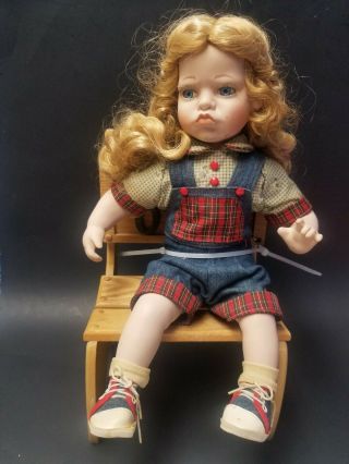 Hannah " Time Out " Porcelain Dolls By Donna & Kelly Rubert