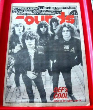 Def Leppard Vintage Orig 1981 Sounds Front Cover Full Page Picture Metal/nwobhm