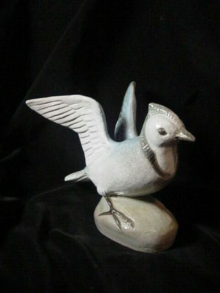 Jarko Zavi Canada Blue Jay Bird Art Pottery Vintage 1985 Mid Century Modern