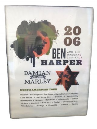 Ben Harper/damian Marley 2006 Concert Poster
