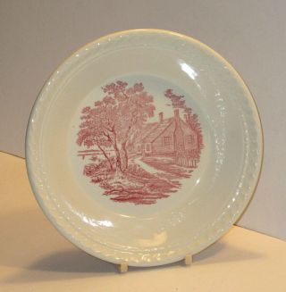 Royal China Currier And Ives Pink/red Hostess Candy Bowl " F " Series