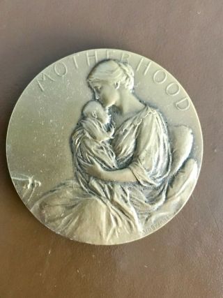 Motherhood Medal By Victor D.  Brenner Medallic Art Co.  Ny