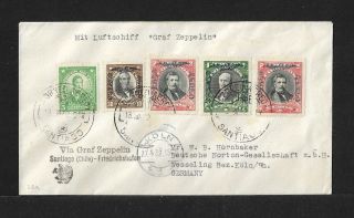Zeppelin Chile To Germany Air Mail Cover 1932 Scarce