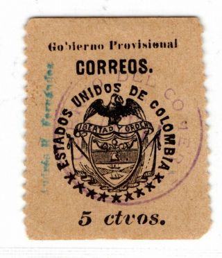 Colombia - Cucuta - Provisional - 5c W/ Printing Errors - Sc 182 - 1900 Rrr