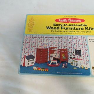 Realife Miniatures Easy - to - assemble Wood Furniture Kit Heritage Series Nursery 2