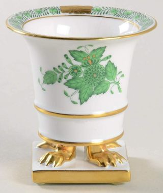 Herend Chinese Bouquet Green (av) 6404 Claw Footed Vase 217726