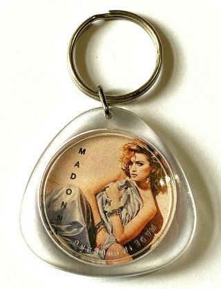 Madonna - Old Vtg 80/90`s Acrylic Keyring Keychain Queen Of Pop
