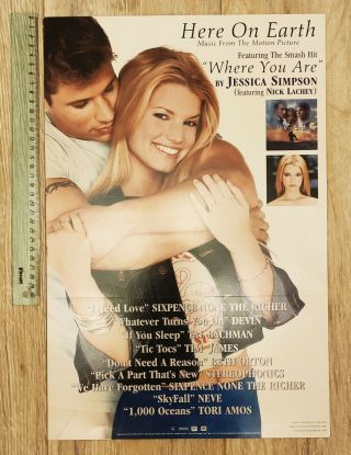 Jessica Simpson Where You Are 2000 Promo Poster Flat 12x18 Very Rare Open Book