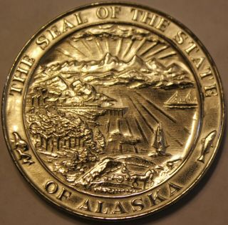 1959 Alaska Bronze Medal Medallic Art Co York M.  A.  C.  O.  Silver Plated??