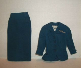 Vintage Barbie American Airlines Stewardess 984 Fitted Suit Clothes 1961 - 64 2