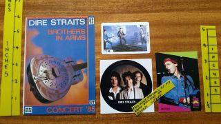 Dire Straits Mark Knopfler Old Cards,  Sticker,  Postcard Circa 1980 