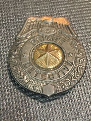 Vintage Private Detective Badge Made In Japan,  Metal Pin Badge P001