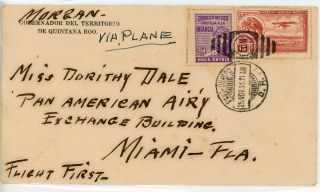 Mexico - - First Flight Cover To Miami 1931
