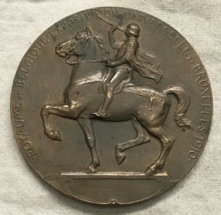 1910 Brussels Universal Exposition,  Worlds Fair Medal By Godefroid Devreese