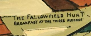 Antique Deldare Ware Buffalo Pottery 1908 The Fallowfield Hunt 12” Plate. 3