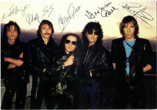 1980s Music Memorabilia Card - " Scorpions " - German Hard Rock,  Heavy Metal Band