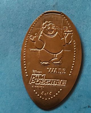 Disney Wade Holding Soda Kim Possible 4 Of 4 Wdw Elongated Pressed Retired Penny
