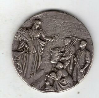 19th Century German Silver Award Medal For The Agriculture Chamber Of Pomerina
