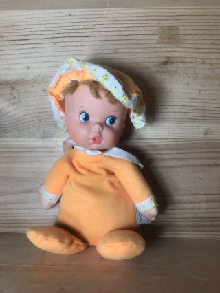 Mattel 1974 Baby Bare Bottom Beans Vintage Orange Doll 12 " Rare Love Touch