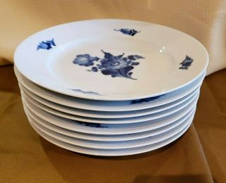 Blue Flowers Braided Royal Copenhagen Dinner Plate 10 " Denmark Each