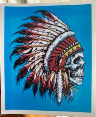 Grateful Dead: Chief Skull: 3”x3” Vinyl Sticker.  Buy 2 Get 1