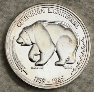 California Bicentennial Silver Medal,  1969 By Tom Van Sant