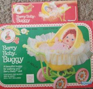 Vintage 1984 Strawberry Shortcake Berry Baby Buggy By Kenner Misb