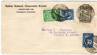Colombia - Canal Zone - Canada - 30c Scadta Ff Cover - Cartagena - 1929 Rrr