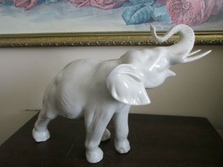 Vintage Royal Dux Porcelain Elephant Figurine