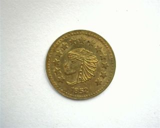 (1852) California Gold Round Half Dollar Token Uncirculated
