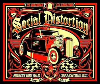 4.  25 " Social Distortion Vinyl Sticker.  Classic Punk Rock Decal 4 Car Or Guitar.
