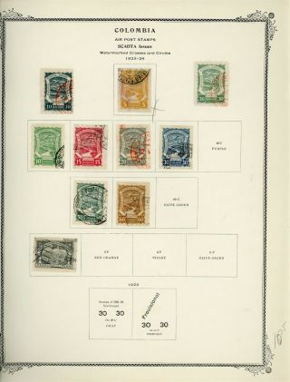 Colombia Scott Specialty Album Page Lot 1 - See Scan - $$$