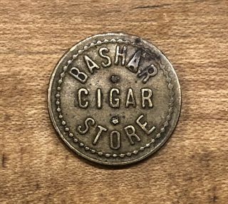 Wv West Virginia Wheeling Ohio County Bashar’s Bashar Cigar Store 5 Cent Token