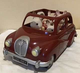 Sylvanian Families Red Car With Rabbits