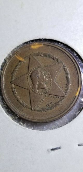 Civil War Era George Washington Star,  Not One Cent Patriotic Token Coin,