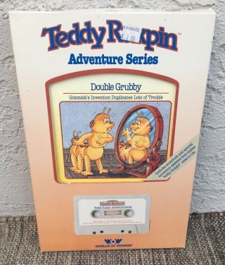 Teddy Ruxpin Adventure Series Double Grubby Cassette Tape & Book Set 1985 Wow