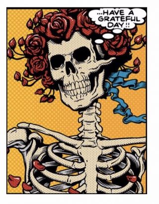 Grateful Dead: Skull And Roses: Glossy Vinyl Sticker 3x3 Buy 2 Get 1