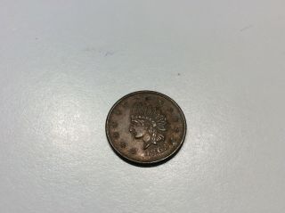 1863 Civil War Copper Indian Head Token Coin J J Dietz Undertaker Essex York