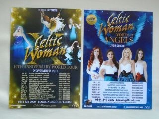 Celtic Woman Live In Concert Voices Of Angels 2015/17 Uk Tours Promo Flyers X 2
