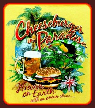 4 " Jimmy Buffett Cheeseburger In Paradise Vinyl Sticker.  Country Music Decal.
