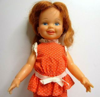 Vintage Velvet ' s Little Sister Cinnamon Doll Red Growing Hair 1972 Ideal 3