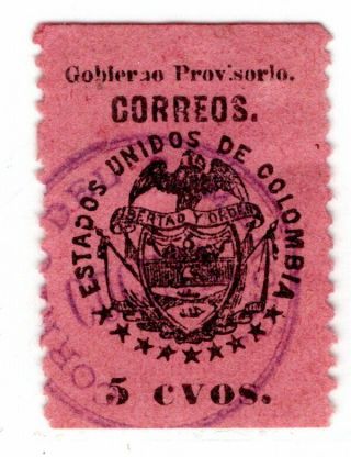 Colombia - Cucuta - Provisional - 5c W/ Printing Errors - Sc 177v - 1900 Rrr