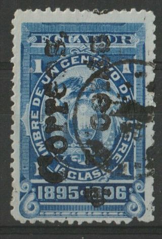 Ecuador 1895,  Overprint 5c On 1c Blue,  Guaranda Series,