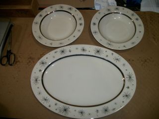 Vintage Fine Arts China Romance Of The Stars Platter And Bowls