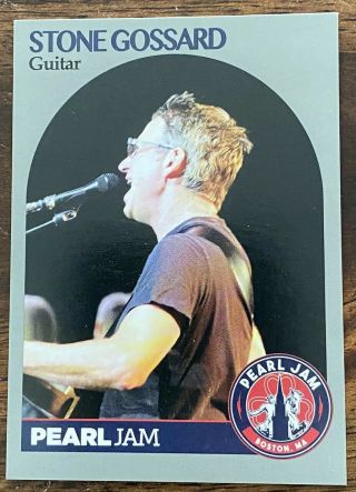 Stone Gossard Pearl Jam Boston Baseball Card 2018 Fenway Park