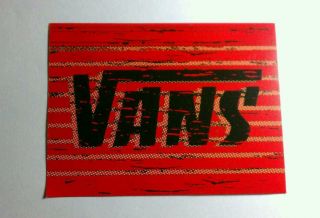 Vans Off The Wall Warped Tour Red Orange Skateboard Sticker