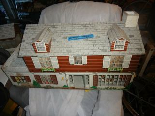 Vintage Marx Toy Metal 2 Story Doll Play House Tin Litho No Furniture